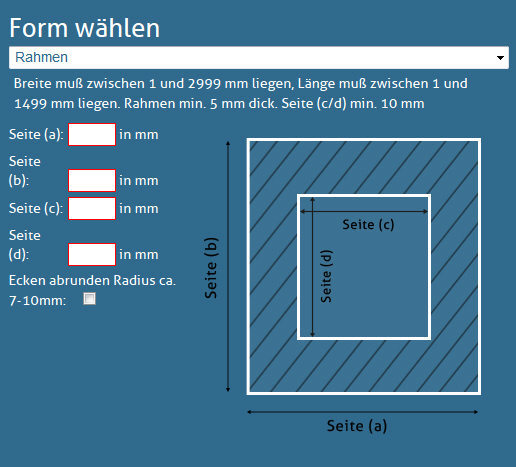 Rahmen-konfigurieren